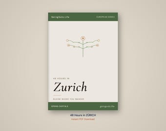 Itinerario de viaje en solitario de 48 horas a Zúrich / Planificador de Suiza (Descarga en PDF)