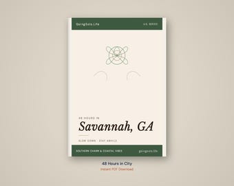 Guía de viaje de Savannah / Itinerario para viajar solo en 48 horas (Descarga en PDF)