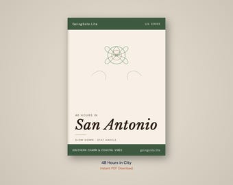 Guida di viaggio a San Antonio per 48 ore / Download digitale e mappa