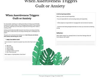Assertiveness Guilt Anxiety Workbook: People Pleasing Recovery PDF