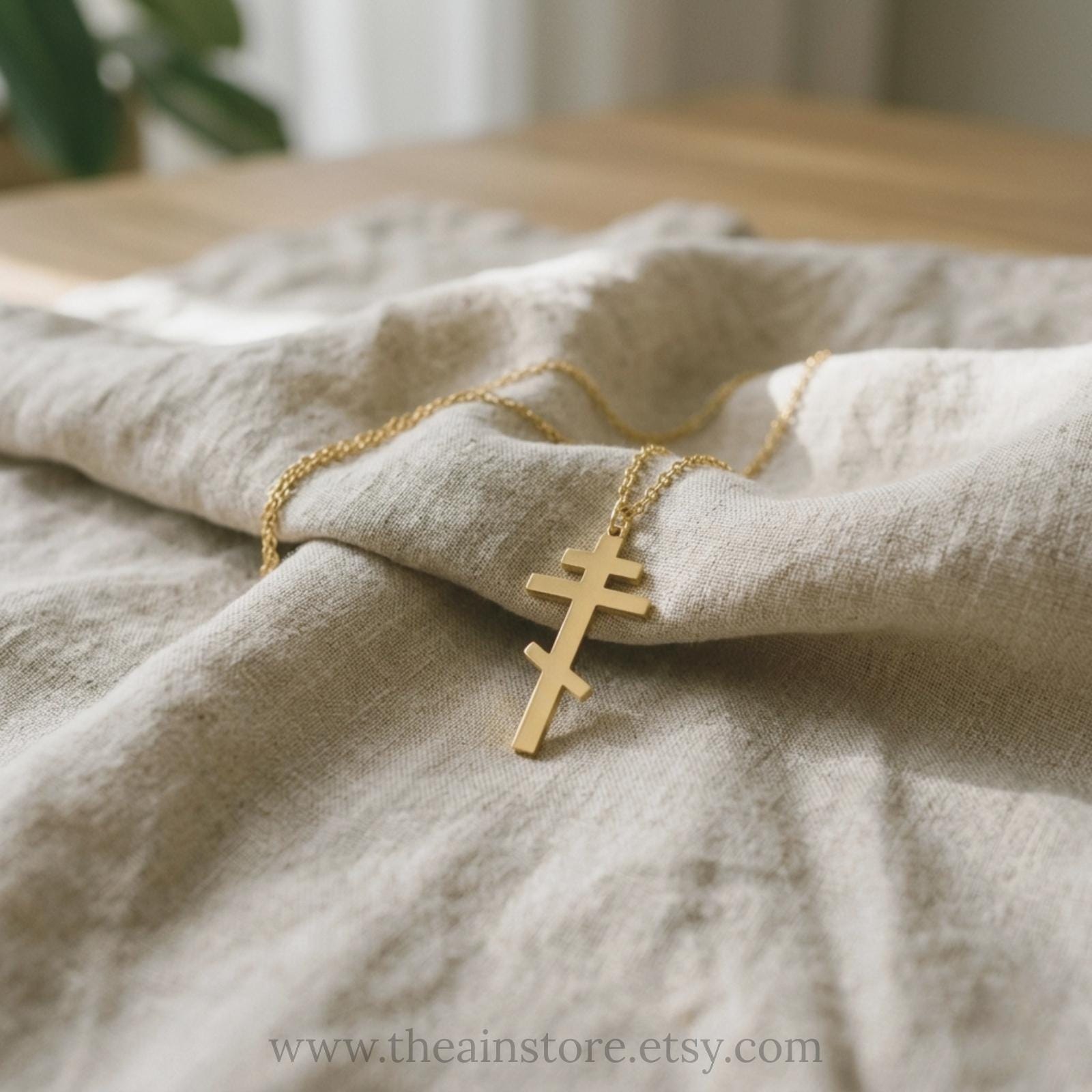 Russian orthodox cross necklace - Etsy 日本