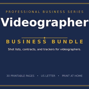 Formularpaket für Videografen | Kundenaufnahmeformular, Kostenvoranschlag, Shotlist, Rechnung & Zahlungsübersicht herunterladen