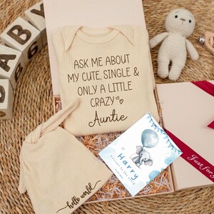 Ask Me About My Single Aunt Baby Bodysuit, Aunt Baby Announcement Gift, Coming Home Outfit, Baby Shower Gift
