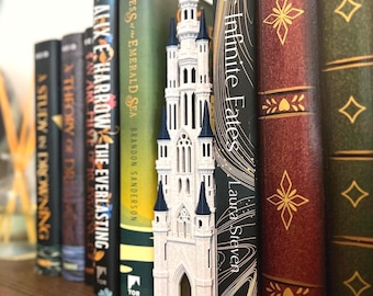 Fantasy Castle Book Nook & Bookmark Holder, Bookshelf Decor
