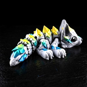 3D-utskriven kristallvarg | Ledad leksak | Sensorisk fidget