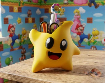 3D-geprinte Luma Star multifunctionele houder | Geschikt voor Bath & Body Works met zeep | Mario-cadeau