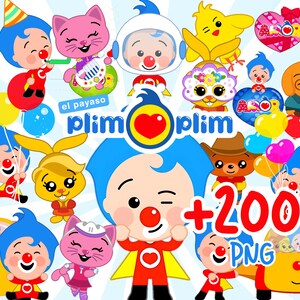 Plim Plim Clipart Bundle: 200 PNG Images (Digital Download) image 6