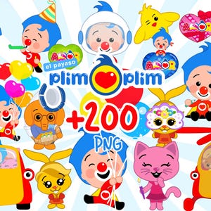 Plim Plim Clipart Bundle: 200 PNG Images (Digital Download) image 3