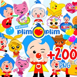 Plim Plim Clipart Bundle: 200 PNG Images (Digital Download) image 1