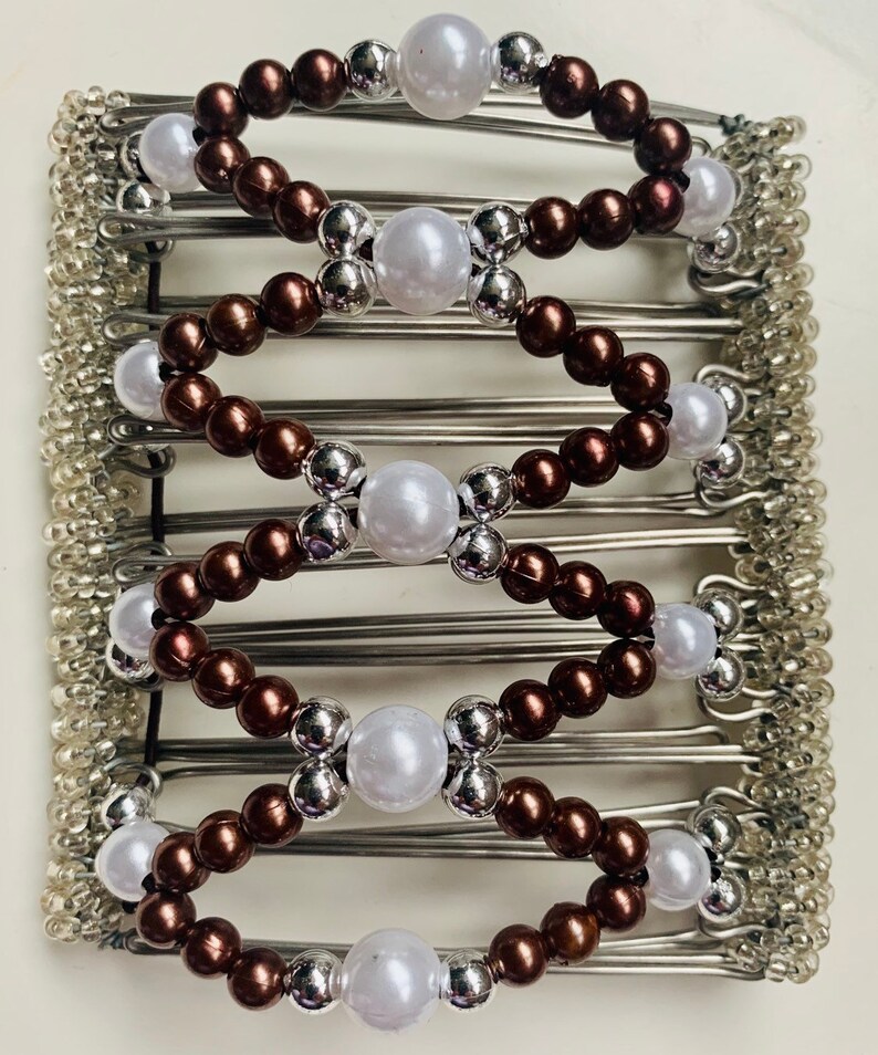 Beaded Elastic Hair Comb Hair Clip Thick Hair Long Hair Etsy
