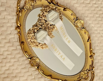 Personalised Wedding Ring Tray For Wedding, Engagement, Nikkah and Ceremony