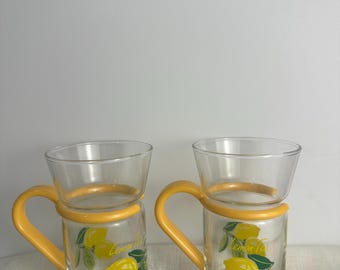 Vintage Ocean Glassware Lemon Tea and Irish Coffee drinking glasses