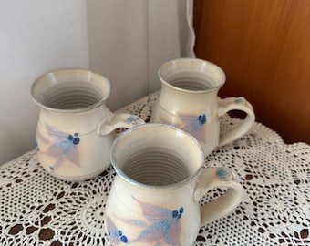 Melco vintage studio pottery mugs set of 3