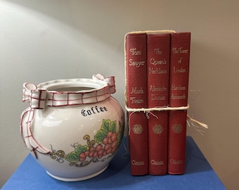 Vintage ceramic coffee canister, storage or display jar