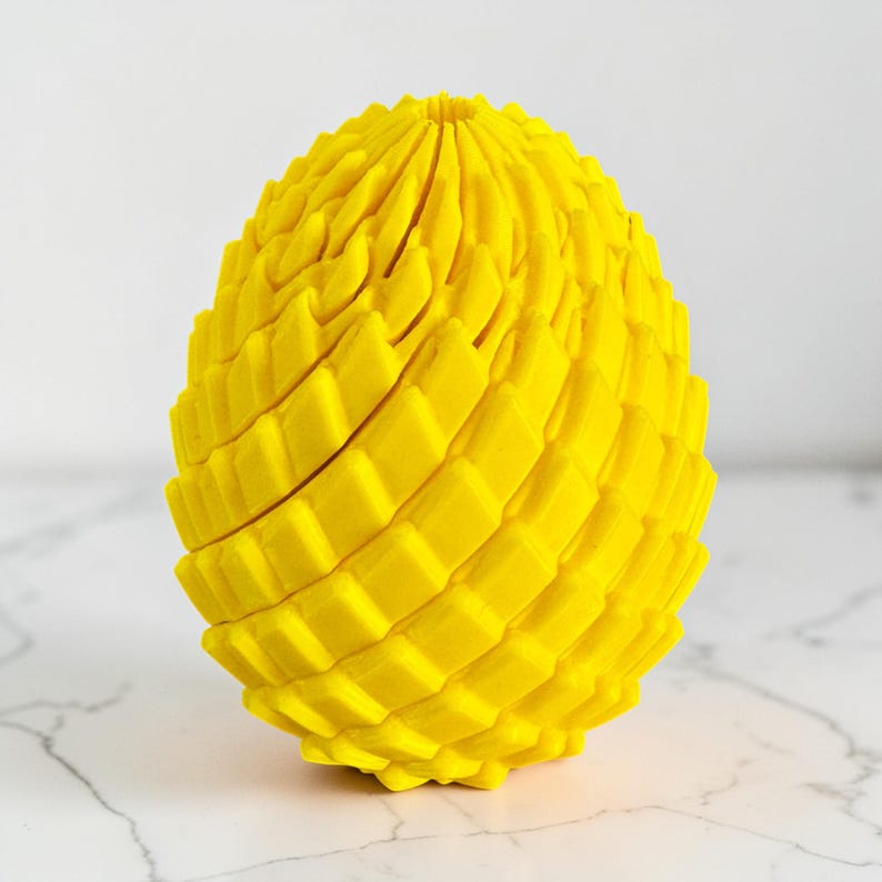 Huevo Fidget Giratorio Impreso En 3D – Diseño Espiral Que Gira Con Suavidad | Alivio De Estrés Y Decoración De Escritorio
