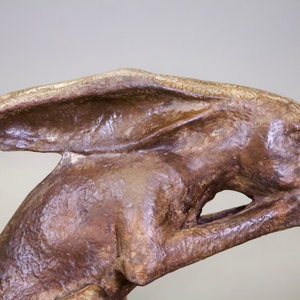 SALE PRICE Ceramic Laughing Hare Sculpture image 4