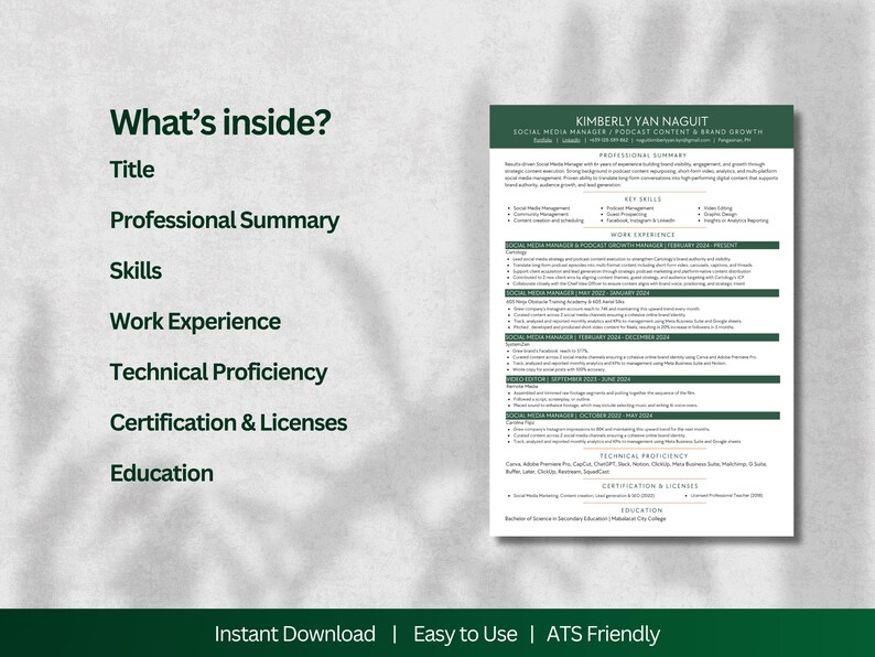 Professional resume templates optimized for ATS