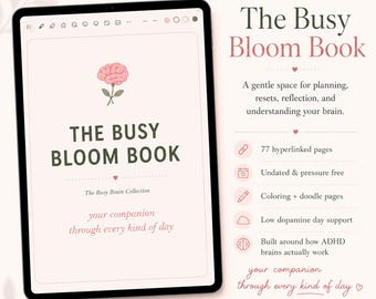 ADHD Digital Wellness Book, Undated Planner, Goodnotes, Hyperlinked Pages (PDF Download)