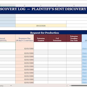 Legal Discovery Log