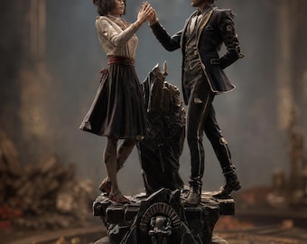 Estatua/modelo para impresión 3D de Sophie y Gustave de la Expedición 33