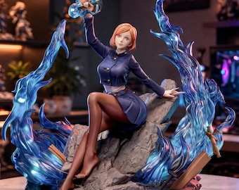 Nobara Kugisaki Figura Diorama Archivo STL / 3 Versiones (Uniforme, Bikini, NSFW)
