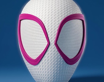 Casco texturizado de Spider-Gwen (archivo STL) / Máscara magnética para impresión 3D / Fácil de imprimir