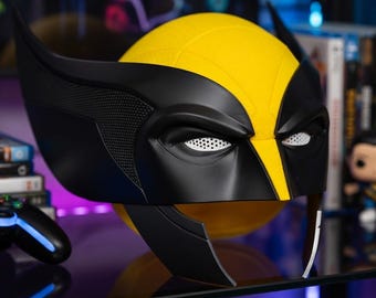 Capucha magnética de Wolverine (archivo STL) / Máscara texturizada multipartes / Descarga digital