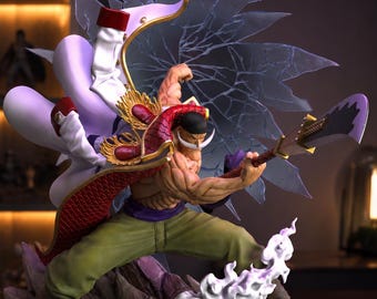 Whitebeard Anime Pirate Captain Figure STL File | 3D Print Model Collectible Diorama
