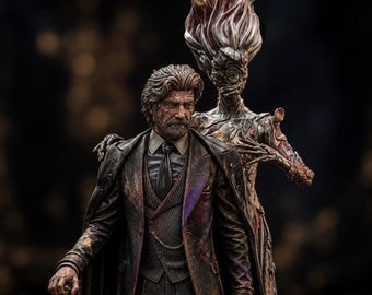 Figura de Renoir en formato STL – Modelo de coleccionista de fantasía oscura / Diorama imprimible en 3D inspirado en la Expedición 33