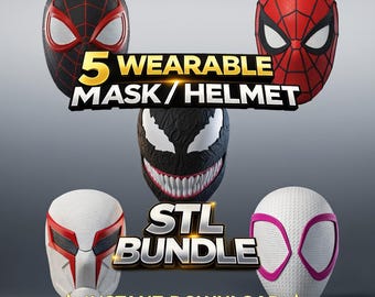 Spiderman-helmcollectiebundel STL | Magnetische draagbare maskers