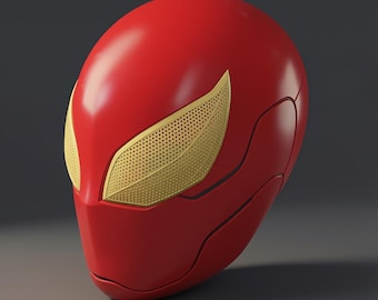 Máscara de Iron Spider (archivo STL) / Máscara magnética para impresión 3D / Casco de superhéroe portátil