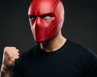 Archivo STL del casco de Red Hood / Máscara magnética para impresión 3D / Fácil de imprimir
