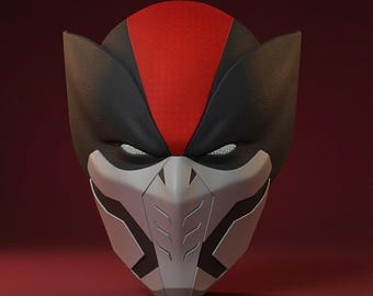 Máscara magnética texturizada Ultimate Wolverine STL / Multipartes