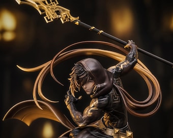 Zhongli STL Genshin Impact 3D-model | STL-bestand animefiguur | Gedetailleerd standbeelddiorama