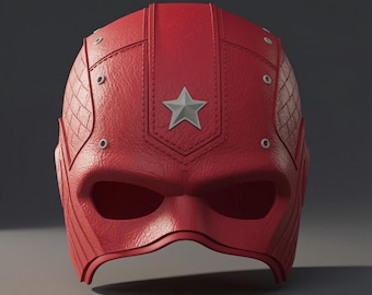 Máscara magnética texturizada Red Guardian / Archivo STL para impresión 3D / Fácil de imprimir