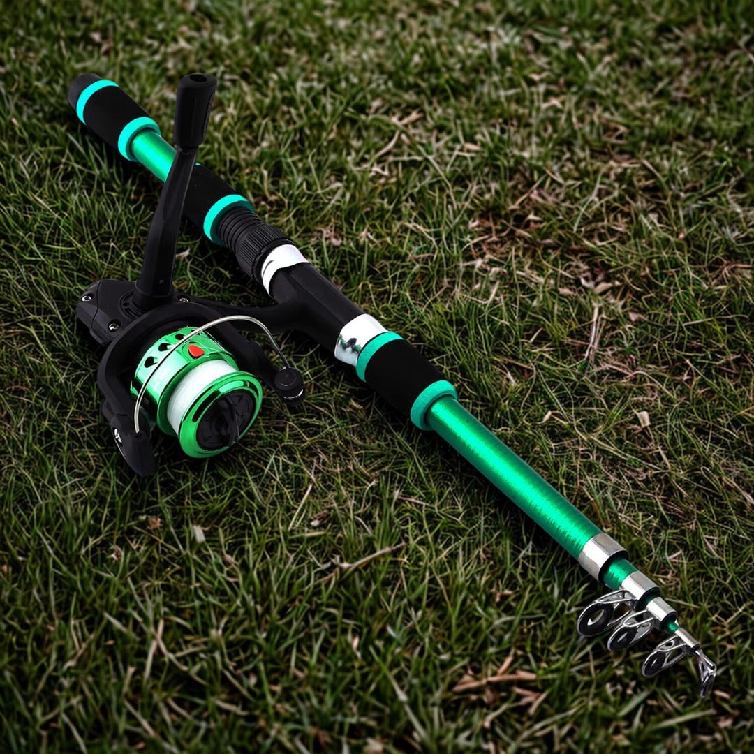 Telescopic Fishing Rod and Reel Set Travel Fishing Kit Portable Pole ...