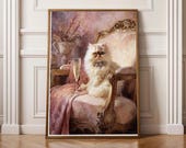 Royal Cat Portrait Set: King, Queen, Prince, Princess Wall Art (Digital Download)