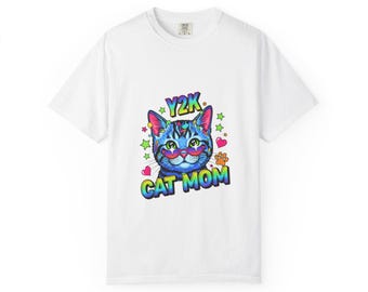 T-shirt coloré pour maman chat de l'an 2000 - Style rétro vintage