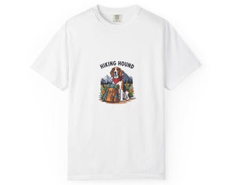 Beagle Hiking Dog T Shirt, Hiking Dog Shirt, Camping Dog Shirt, Dog Lover Gift, Pet Mom Shirt, Nature Shirt, Gift for Hiker