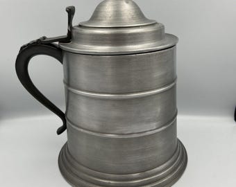 Large Vtg Pewtertone Olde Tankardware Seymour Mann Italy Imports Ice Bucket 1970