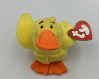 Peluche QUACKS le canard Ty Teenie Beanie Babies #9 de McDonald's (1997)