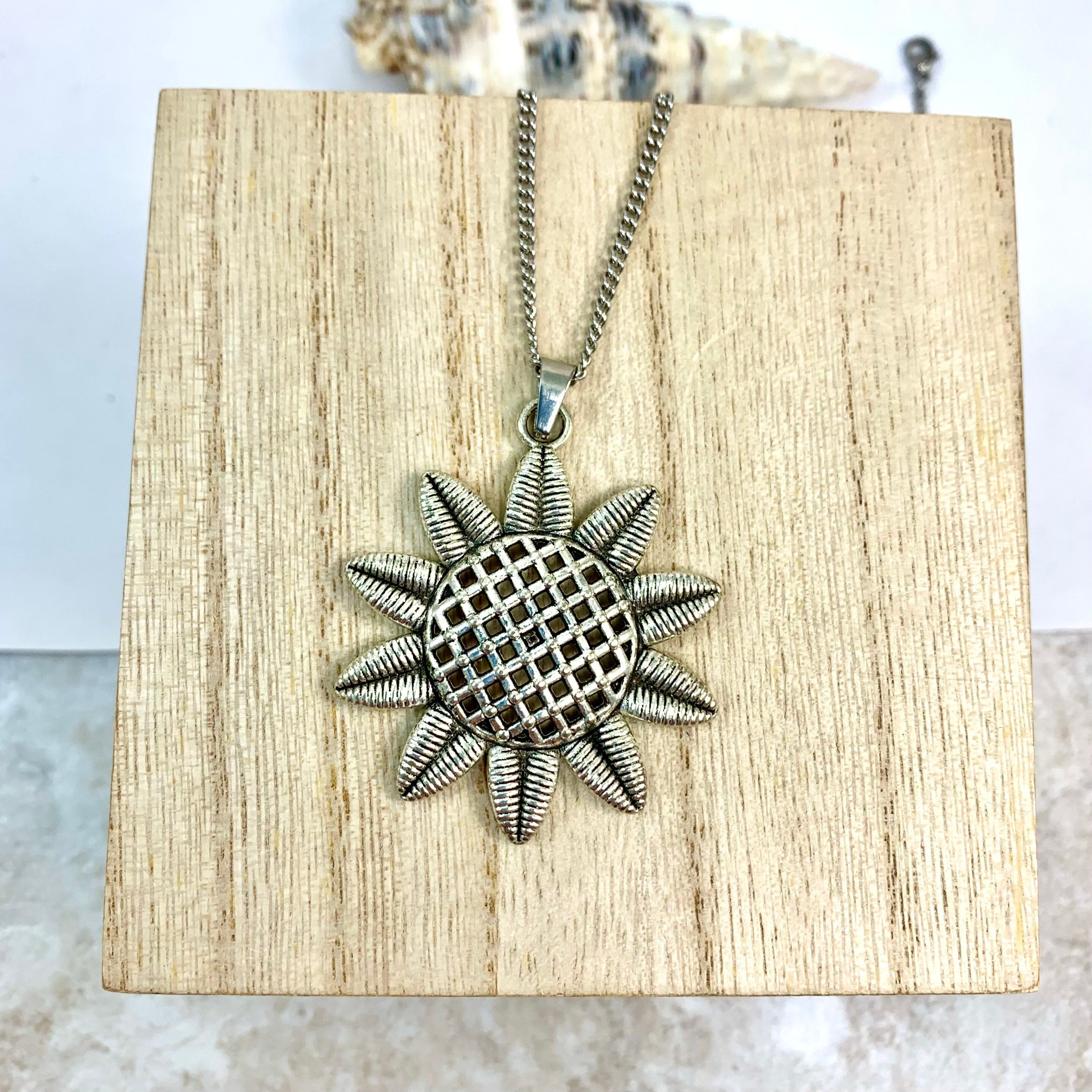 Sunflower Necklace for Women Large 