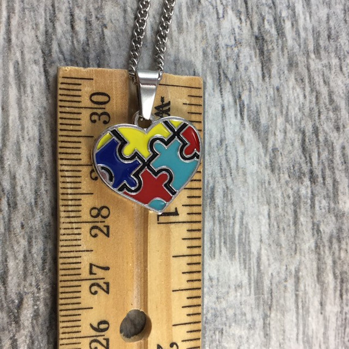 Autism Awareness Necklace Autism Necklace Women or Men Etsy