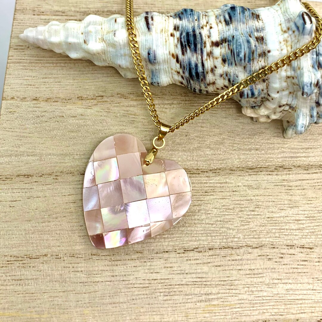 MOP Modern Heart Necklace main image 1