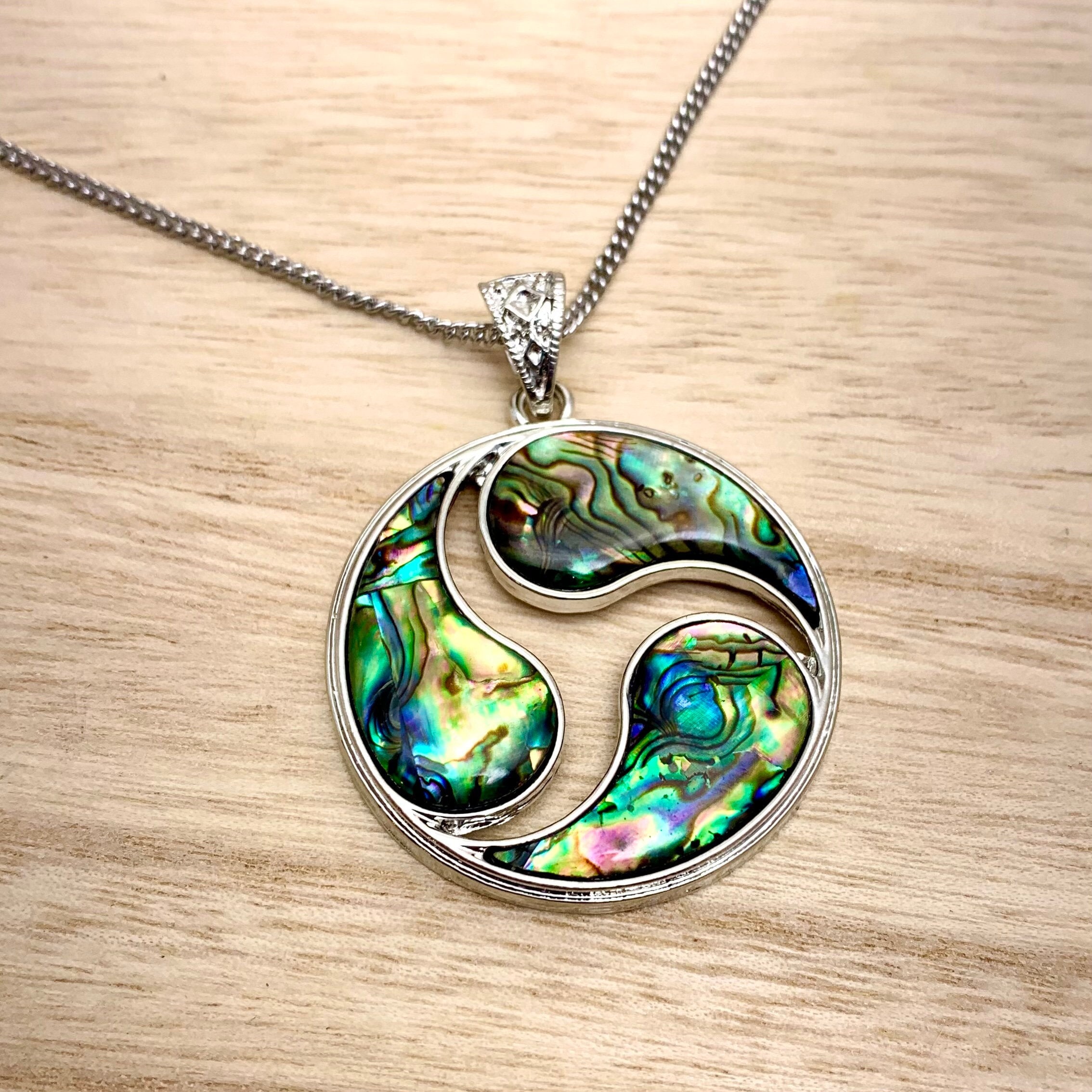 Tear & Share Silver Yin Yang Necklace Pack