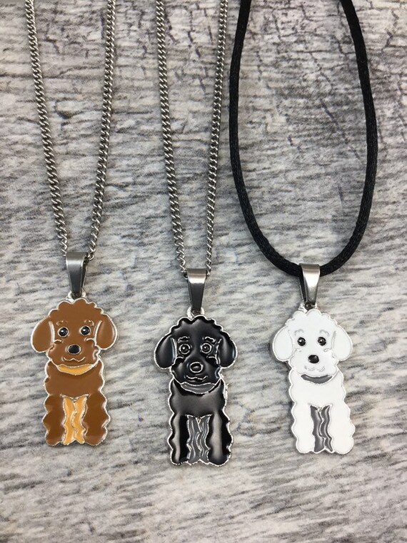poodle necklace charm