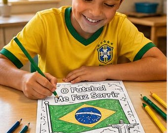 World Cup Brazil Coloring Page Instant Digital Download Soccer Makes Me Smile JPG 8.5x11