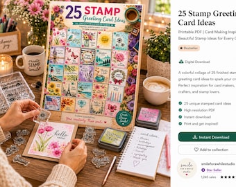 Card Maker's Inspiration Board | 25 Stamp Greeting Card Ideas | Creative Stamping Idea Generator | Handmade Card Design Inspiration