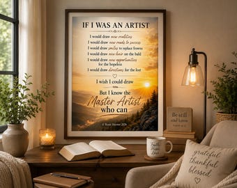 Wenn ich ein Künstler war Christliche Wandkunst druckbarer Glaube-basierter digitaler Download | Sonnenaufgang Schrift-inspirierte Wohnkultur | Rosie Horner