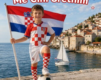 Croatia Soccer Makes Me Smile Coloring Page Mockup | Croatian Flag Coloring Sheet | Kids Soccer Activity | Croatia Football Fan Printable